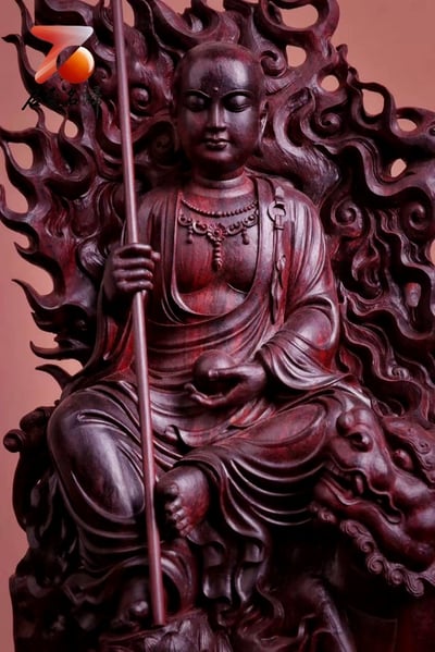 印度小葉紫檀【地藏王菩薩】 省大師親作3