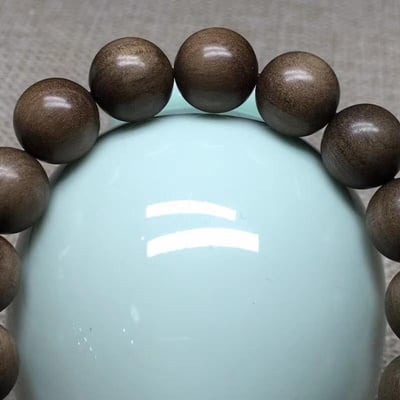 頂级老山壇香陰沈黑肉料沉水級手珠10mm3