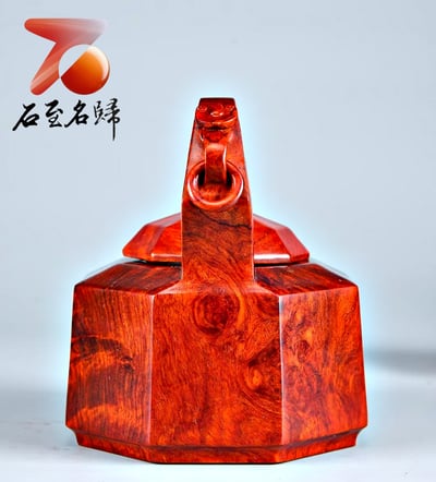 印度小葉紫檀案擺【如意提梁壺】5