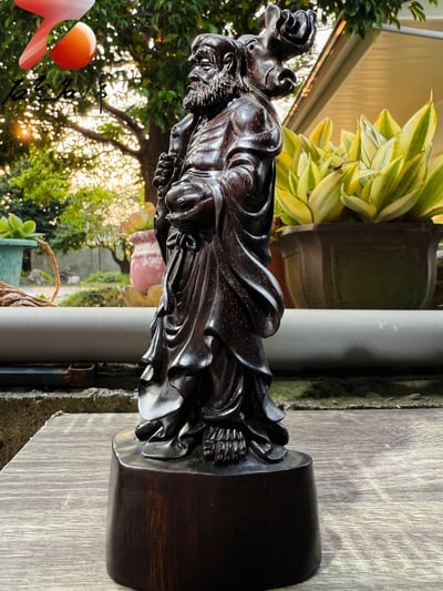 印度小葉紫檀滿金星純手工雕作品【達摩祖師】鎮宅辟邪 頂級匠藝5