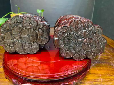 精選印度小葉紫檀一等一泥料金星材質【招財鼠錢】6