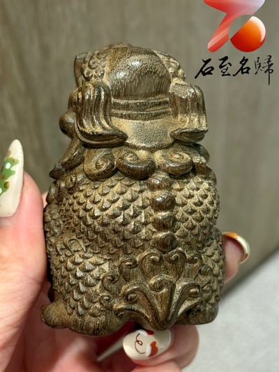 金絲楠木小葉楨楠陰沉綠料雕刻【望天吼】一吼定乾坤，抬首鎮四方2