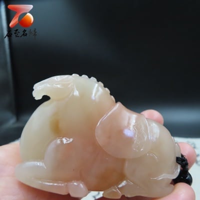 老撾極品結晶石 唐馬系列【馬上帶財手把件】6