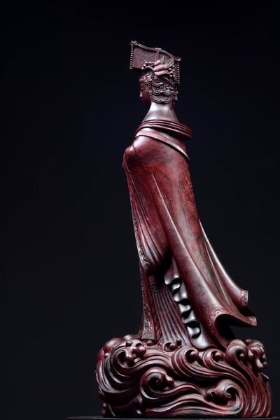 印度小葉紫檀 清刀名師作品【媽祖】5