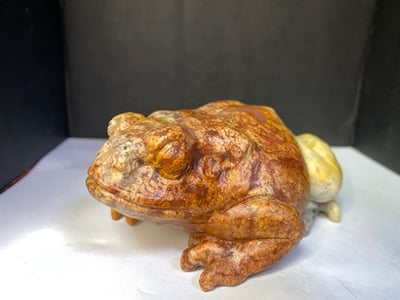 壽山瑪瑙石【紅紅火火-呱呱來財】2