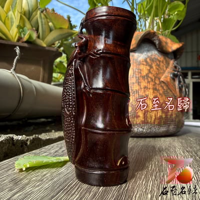 天然 印度小葉紫檀高油密帶金星樹心料 湘工手作【步步高鳴，蟬轉鴻運】4