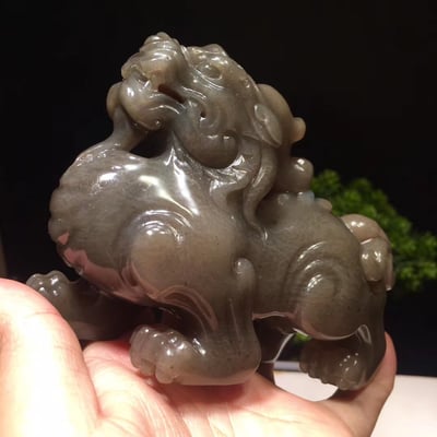 精品壽山牛角凍滿絲【招財貔貅】7