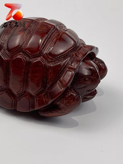 印度小葉紫檀高油密二膘料製 湖南湘工手作  【長壽龜】7