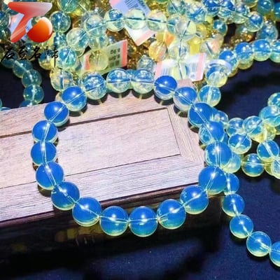 墨西哥3A級別藍珀手串 直徑9～10mm2