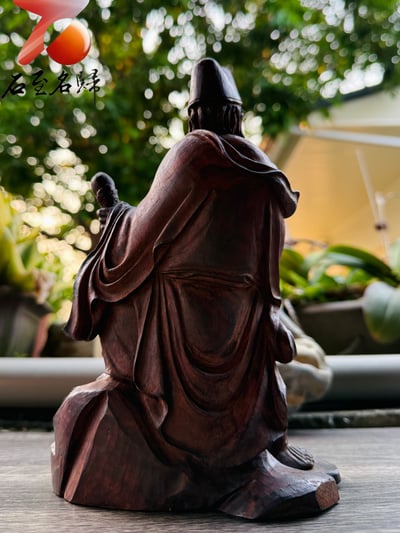 印度小葉紫檀 清刀鏤空雕刻【濟公活佛-降龍羅漢】4