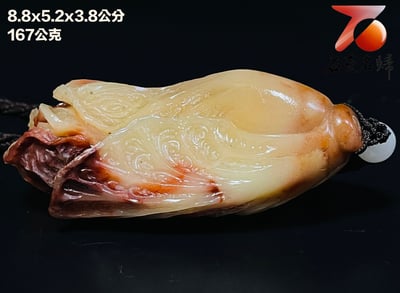 精美壽山石 老師傅手工雕刻【招財金蟾】2