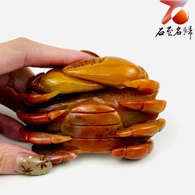 老撾石手工精雕 張國民老師作品【金生有鉗（錢）】4