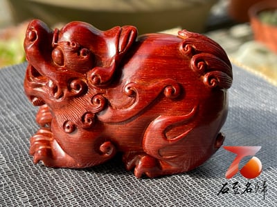 印度小葉紫檀高油密二膘材質 湘工手作【貔貅】1