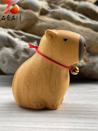 崖柏木雕件【卡皮巴拉】高5.5公分1