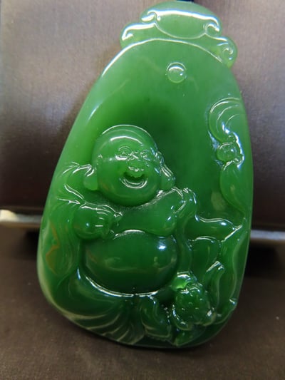 精品和田俄碧老料【彌勒笑佛】5
