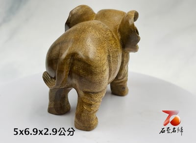 台灣現貨 實體店鋪 貴州金絲楠【出將入象】小象手把件2