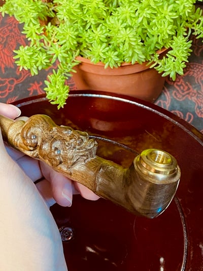 招財金絲楠貔貅菸斗3