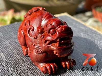 印度小葉紫檀高油密二膘材質 湘工手作【貔貅】3