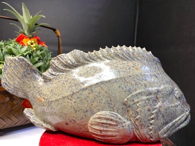 壽山旗山石【石斑魚-年年有餘】3