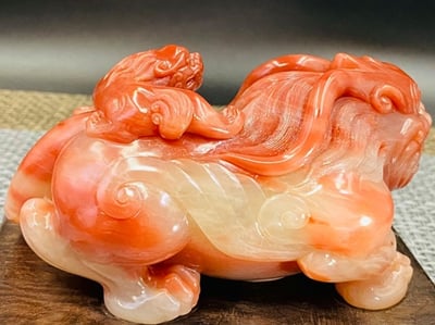 寮國頂級保利石 結晶芙蓉體帶蘿蔔絲【上古神獸】8