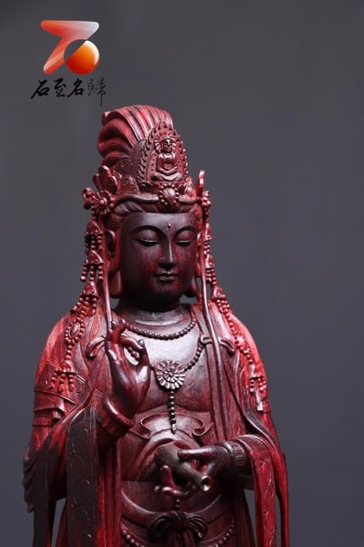 印度小葉紫檀 手工清刀【南海觀音】8