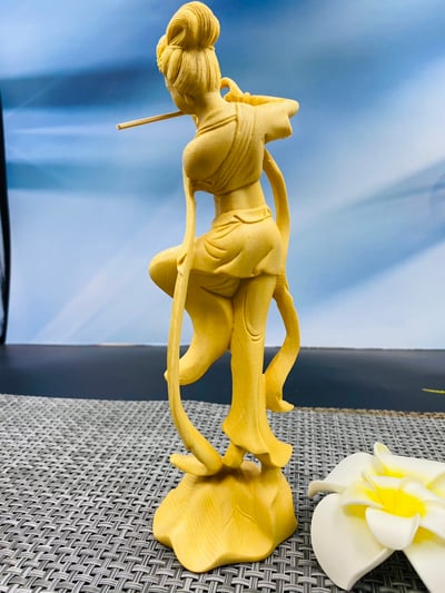 大葉黃楊木【飛天四音】中式古典雅件17