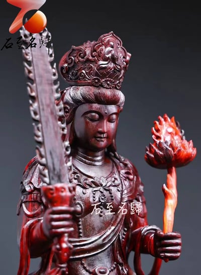 印度小葉紫檀 清刀手作【虛空藏菩薩】高31公分5