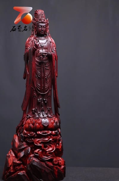 印度小葉紫檀 手工清刀【南海觀音】7