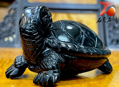 稀有和田青玉純手工雕烏龜 【暮然回首龜】張劍海老師作品2