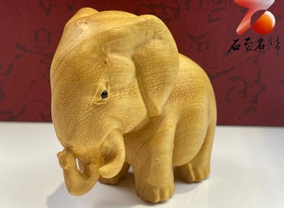 進口黃楊木精雕作品【非洲三寶】3