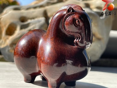 印度小葉紫檀高油密二膘料 湘工手作【富貴有餘-唐馬】2