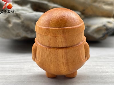 崖柏木雕件【小小兵】 高4.5公分3