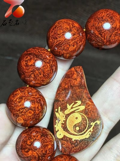 印度小葉紫檀20mm×12顆爆滿瘤疤+金星【道】5