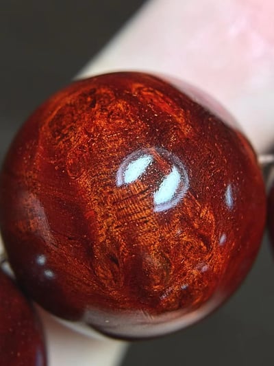 印度小葉紫檀20mm 瘤疤+金星【佛手】7