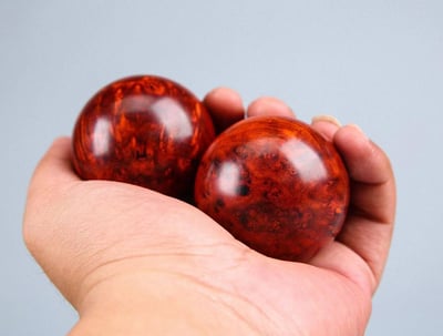 印度小葉紫檀瘤疤保健球 直徑5公分x2顆4