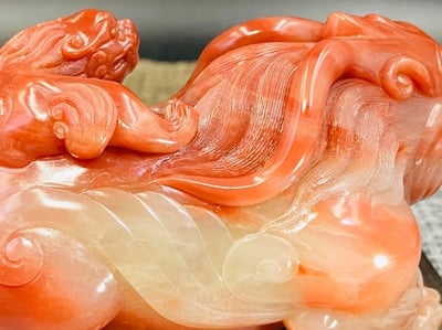 寮國頂級保利石 結晶芙蓉體帶蘿蔔絲【上古神獸】4