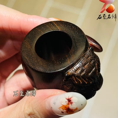 天然 印度小葉紫檀高油密滿金星樹心料 湘工手作【虎威鎮財扳指】2