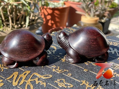 印度小葉紫檀高油密二膘材質 湘工手作【長壽龜】2