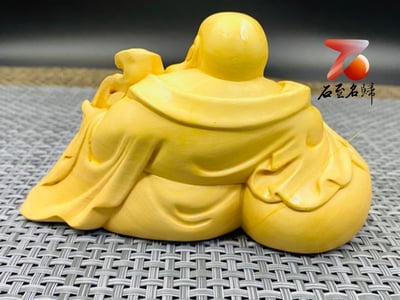黃楊木精雕作品【吉祥如意彌勒】3