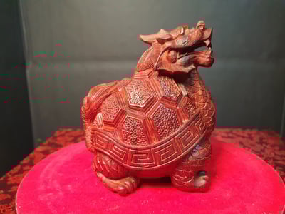 特選印度小葉紫檀【1號招財龍龜小精品】5