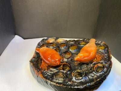 老師傅手工 巧色巧雕 壽山結晶桃花白芙蓉石手把件【喜鵲連連】6