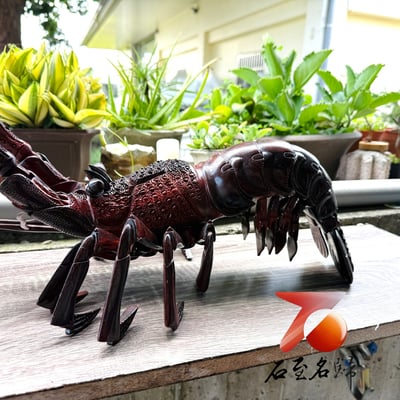 天然印度小葉紫檀精工大龍蝦｜霸氣登場．收藏級木雕擺件4