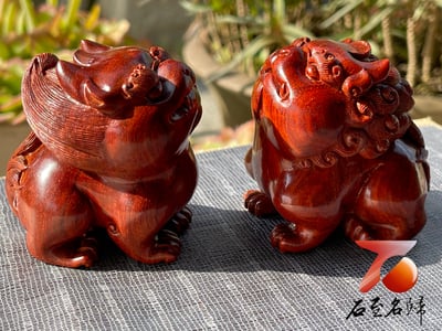 印度小葉紫檀高油密二膘料製 【Q版貔貅】1