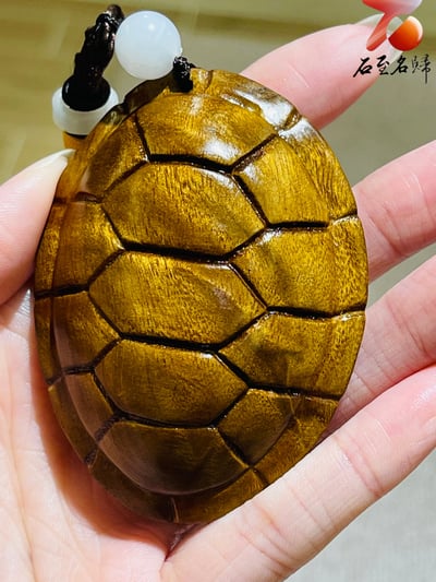 四川金絲楠小葉楨楠木雕手把件/掛飾【富甲天下】高7公分2