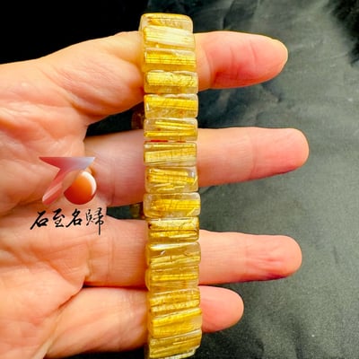 一物一拍｜天然巴西順絲鈦晶水晶手排 寬13.3mm 手圍17公分4