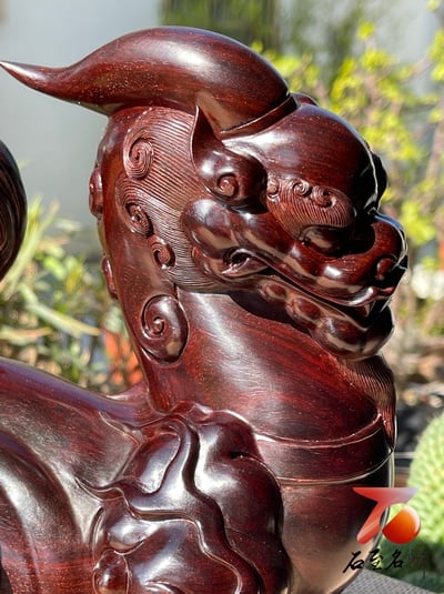 印度小葉紫檀高油密老料製作【祥瑞貔貅】10