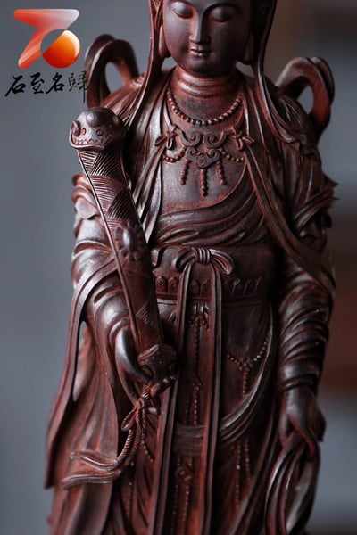 印度小葉紫檀製【如意觀音】5