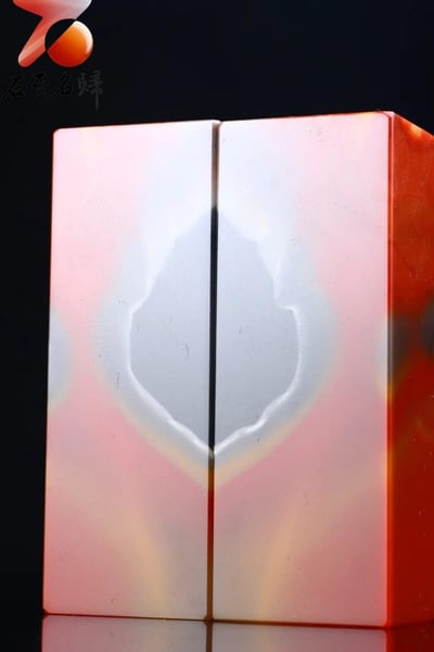 天然壽山五彩奇石對章 【火焰山】2