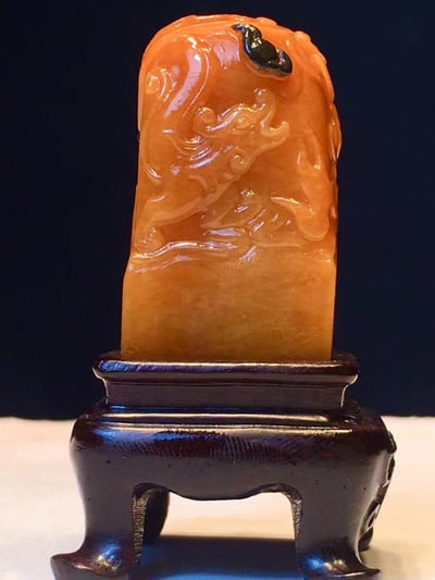 極品福建壽山田黃石 滿蘿蔔絲【鰲龍獻瑞】 附收藏證書6