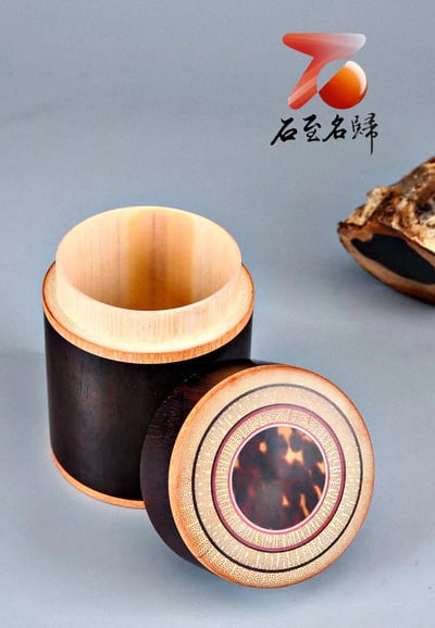 印度小葉紫檀鑲嵌茶葉罐2